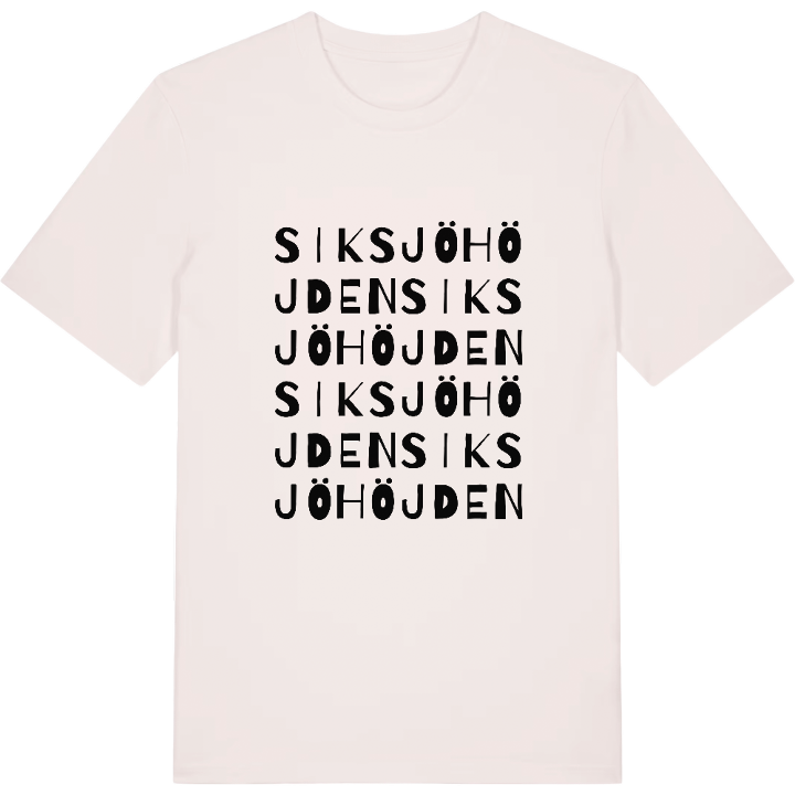 Siksjöhöjden ordlek t-shirt – t-shirt från PinShirt