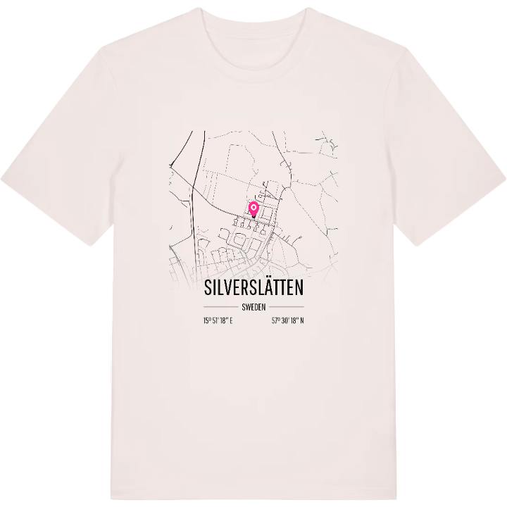 Silverslätten karta t-shirt – t-shirt från PinShirt