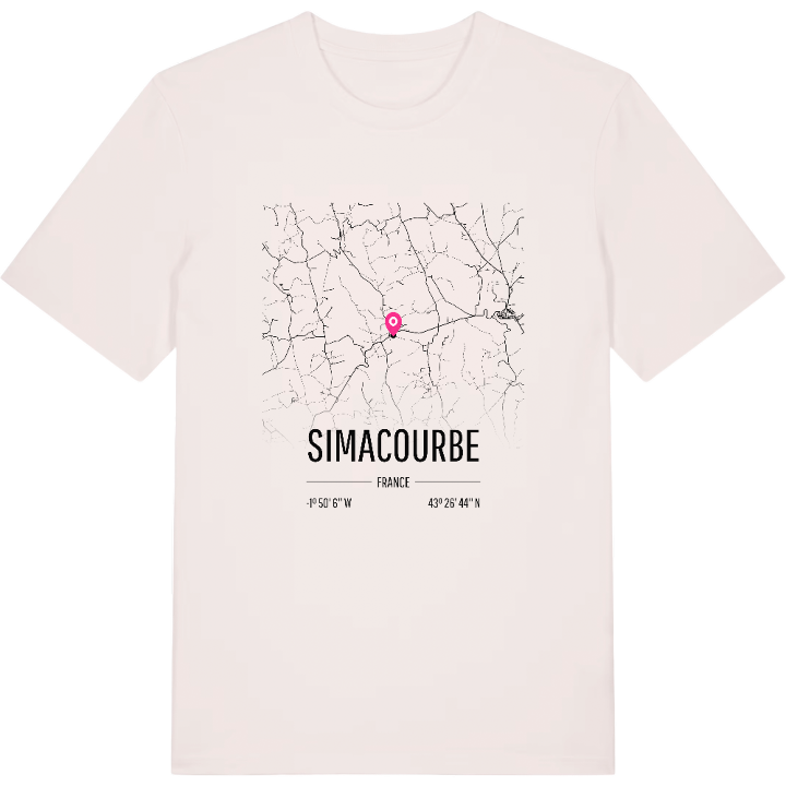 Simacourbe karta t-shirt – t-shirt från PinShirt