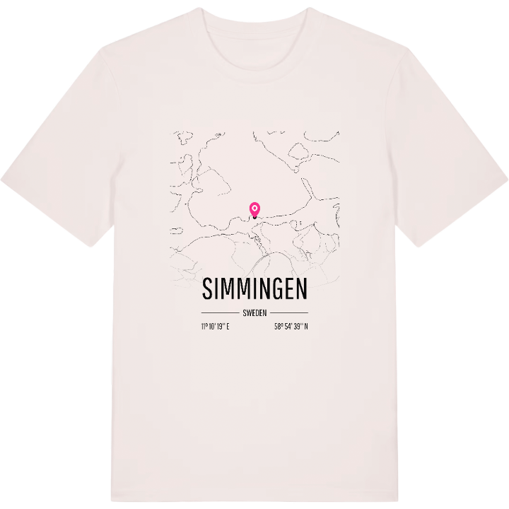 Simmingen karta t-shirt – t-shirt från PinShirt