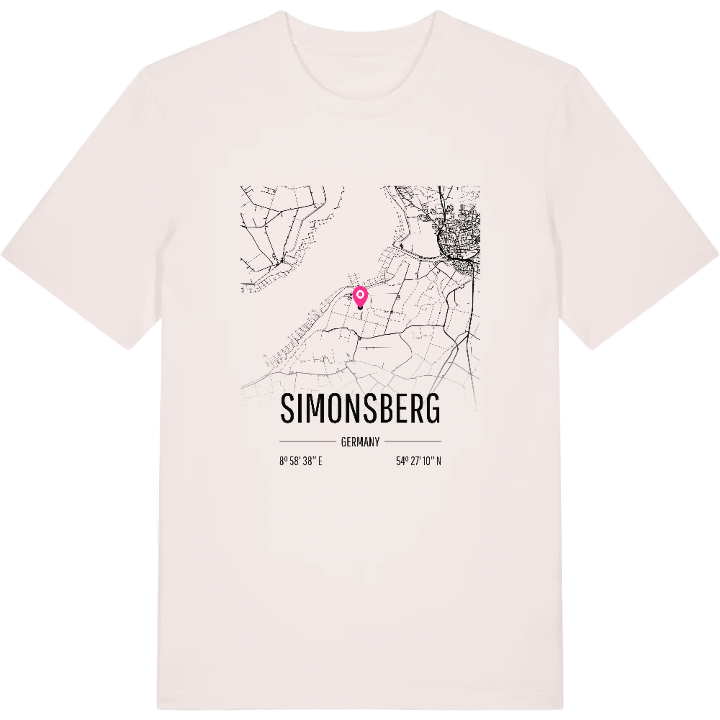 Simonsberg karta t-shirt – t-shirt från PinShirt