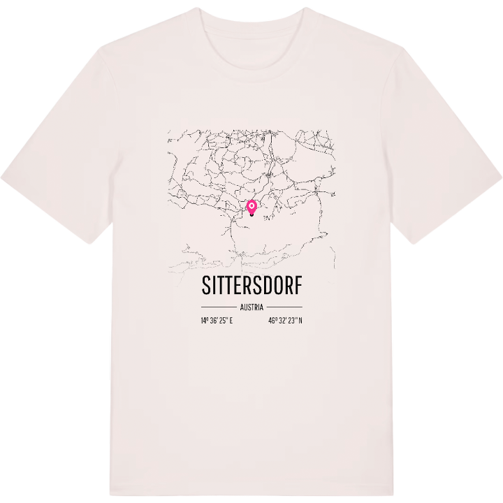 Sittersdorf karta t-shirt – t-shirt från PinShirt