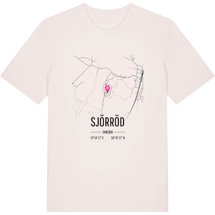 Sjörröd karta t-shirt – t-shirt från PinShirt