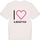 Jag älskar Sjösätter t-shirt stort tryck