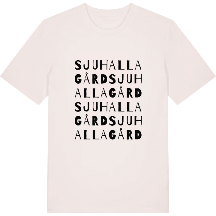 Sjuhalla gård ordlek t-shirt – t-shirt från PinShirt