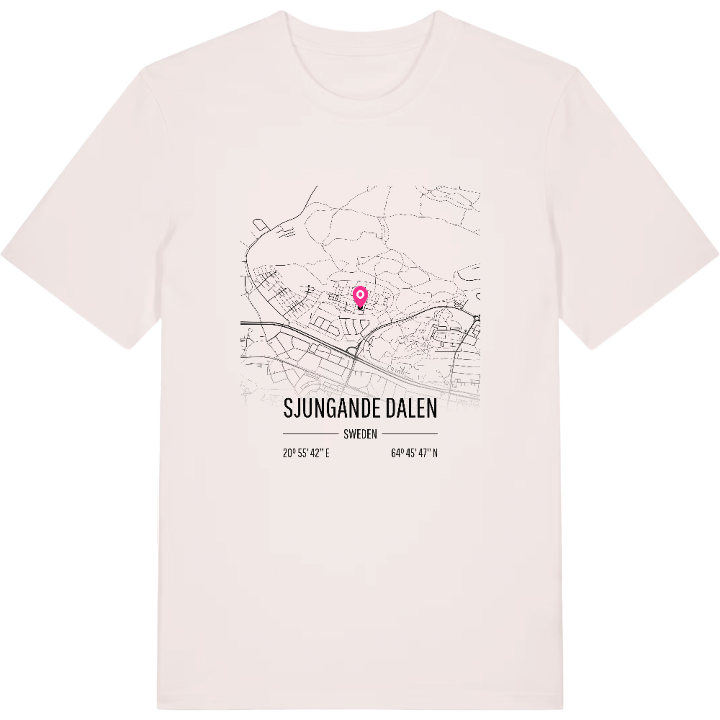 Sjungande Dalen karta t-shirt – t-shirt från PinShirt