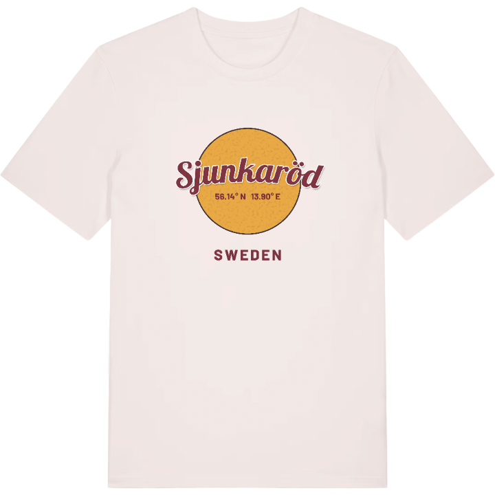 Sjunkaröd cirkel t-shirt – t-shirt från PinShirt
