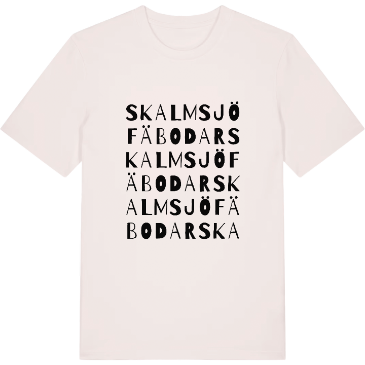 Skalmsjö fäbodar ordlek t-shirt – t-shirt från PinShirt