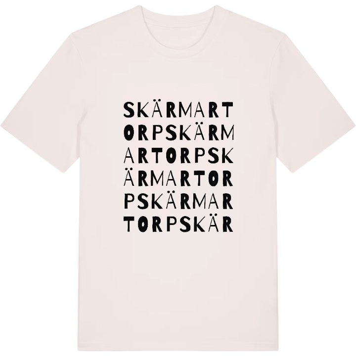 Skärmartorp ordlek t-shirt – t-shirt från PinShirt