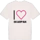 Jag älskar Skarpan t-shirt stort tryck