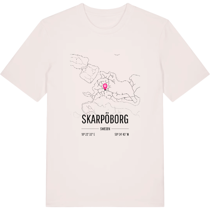 Skarpöborg karta t-shirt – t-shirt från PinShirt