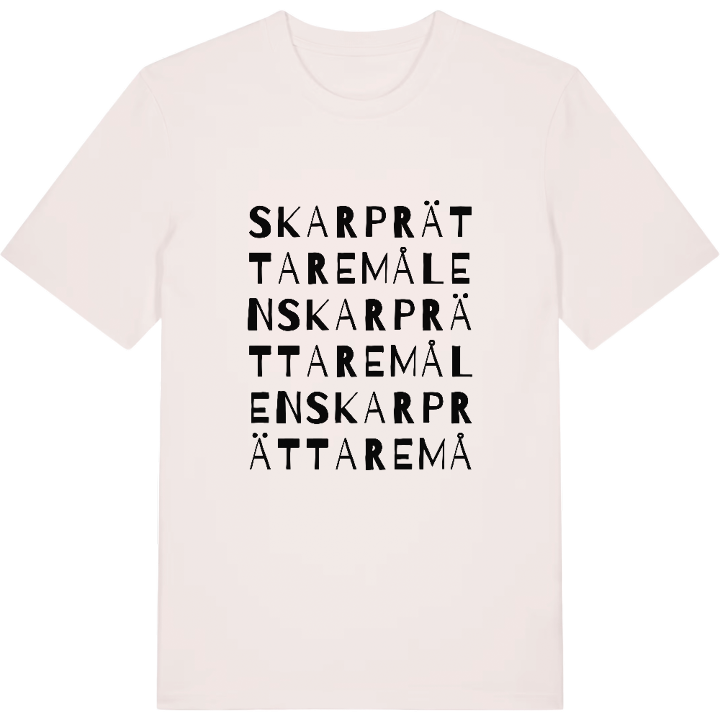 Skarprättaremålen ordlek t-shirt – t-shirt från PinShirt