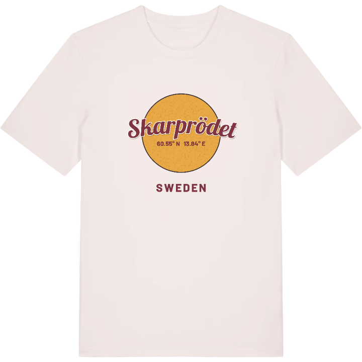 Skarprödet cirkel t-shirt – t-shirt från PinShirt