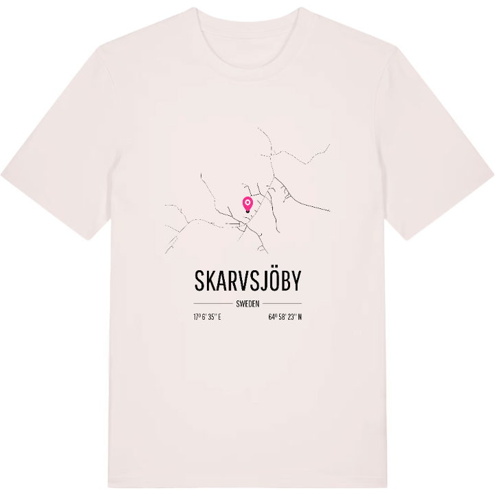 Skarvsjöby karta t-shirt – t-shirt från PinShirt