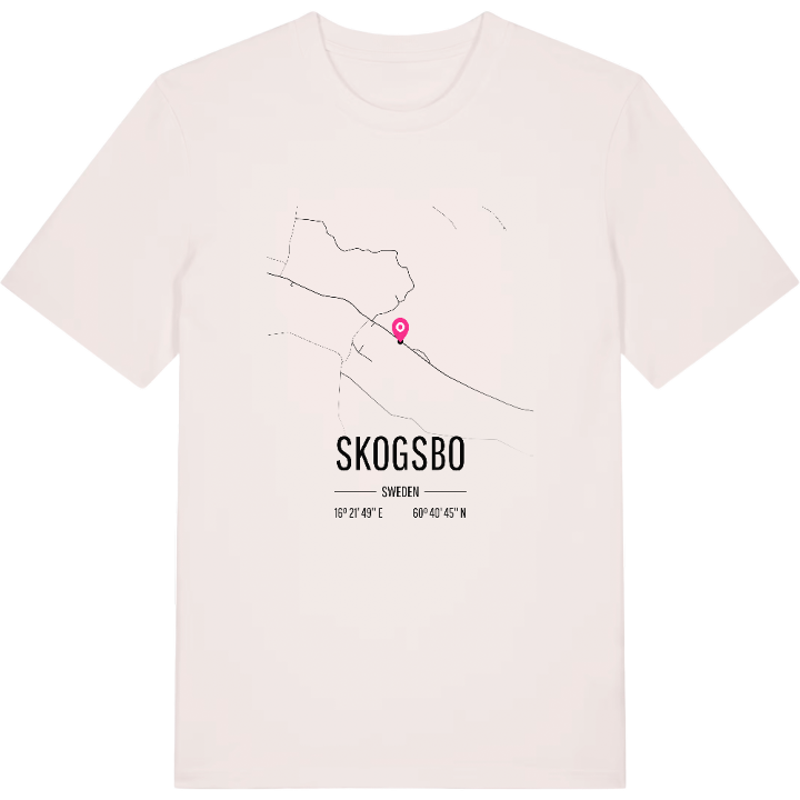 Skogsbo karta t-shirt – t-shirt från PinShirt