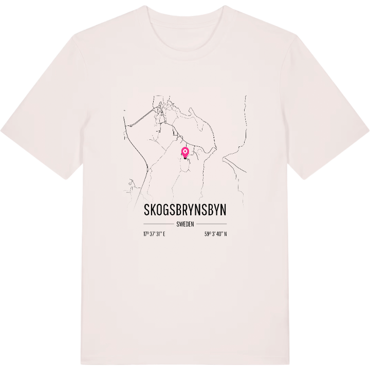 Skogsbrynsbyn karta t-shirt – t-shirt från PinShirt