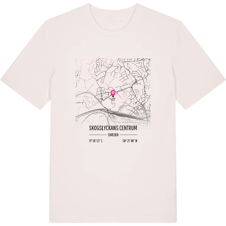 Skogslyckans centrum karta t-shirt – t-shirt från PinShirt