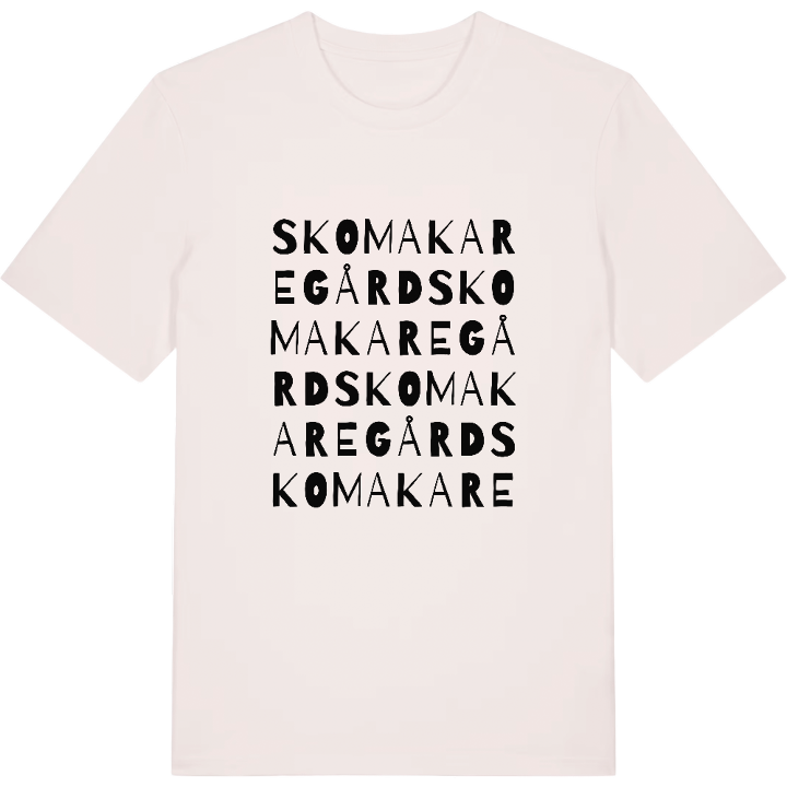 Skomakaregård ordlek t-shirt – t-shirt från PinShirt