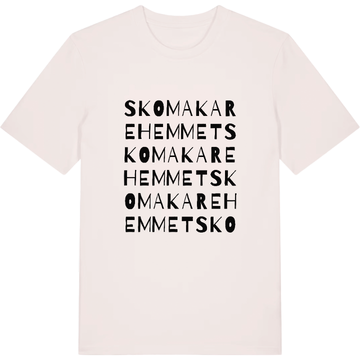 Skomakarehemmet ordlek t-shirt – t-shirt från PinShirt