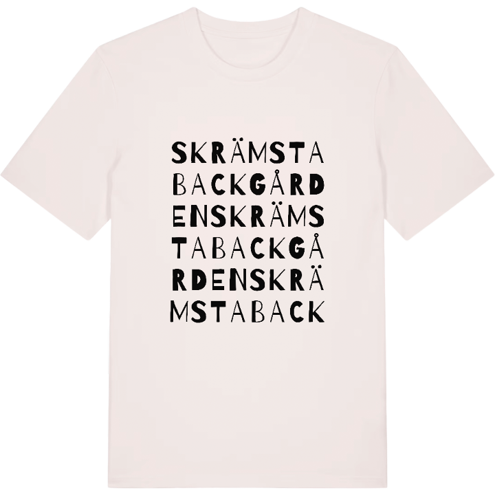 Skrämsta Backgården ordlek t-shirt – t-shirt från PinShirt