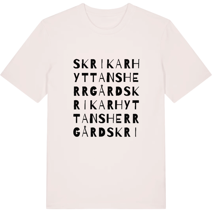 Skrikarhyttans herrgård ordlek t-shirt – t-shirt från PinShirt