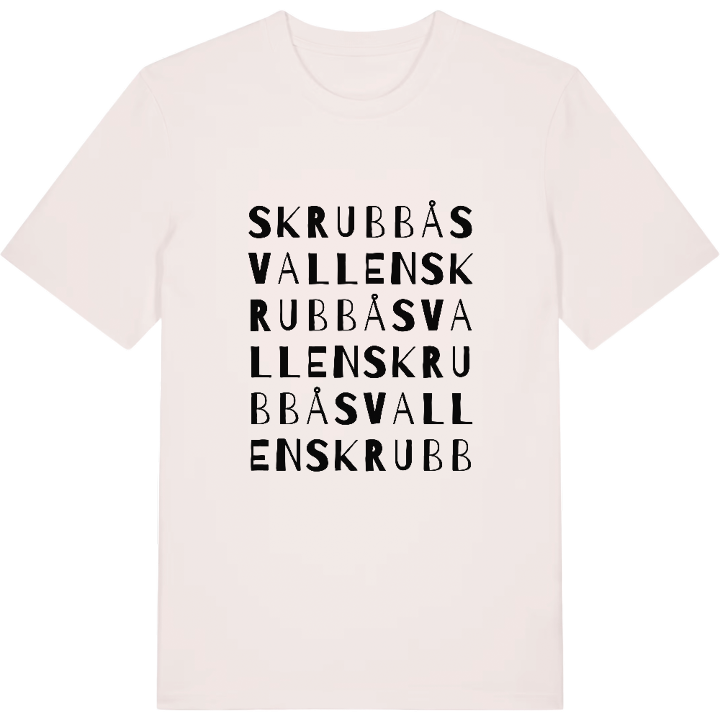 Skrubbåsvallen ordlek t-shirt – t-shirt från PinShirt