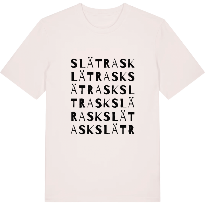 Slätrask ordlek t-shirt – t-shirt från PinShirt