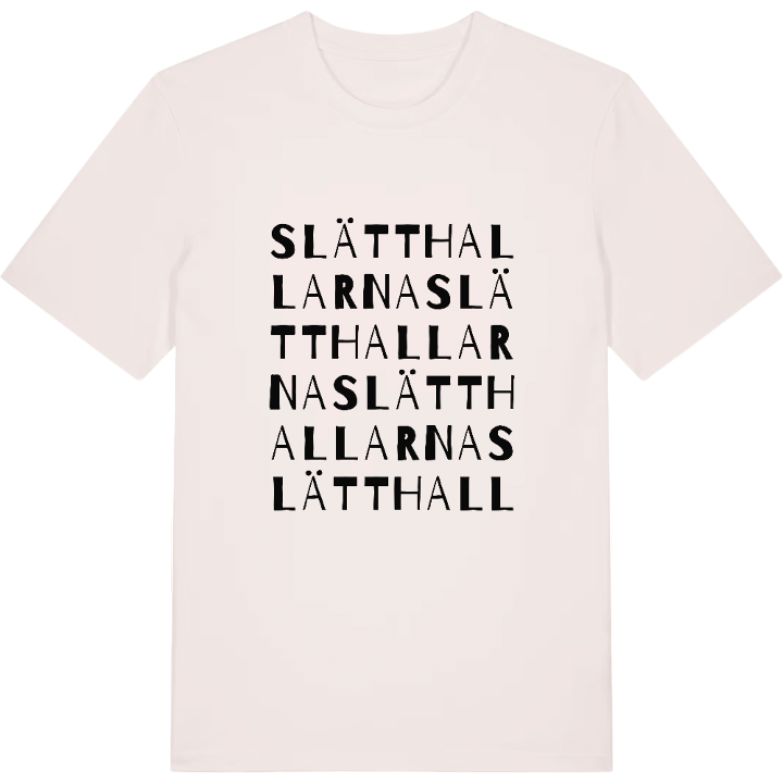 Slätthallarna ordlek t-shirt – t-shirt från PinShirt