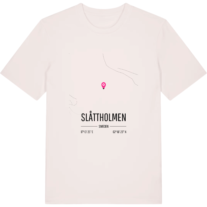 Slåttholmen karta t-shirt – t-shirt från PinShirt