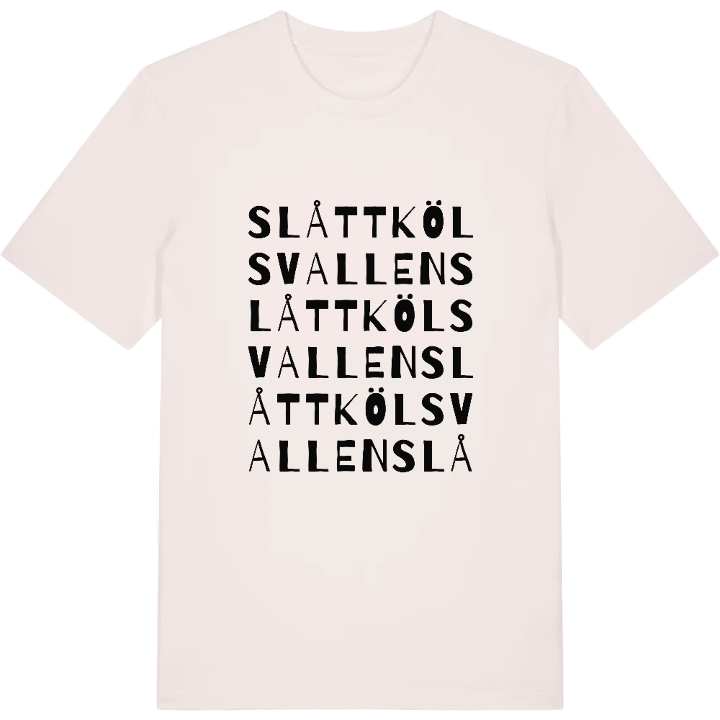 Slåttkölsvallen ordlek t-shirt – t-shirt från PinShirt