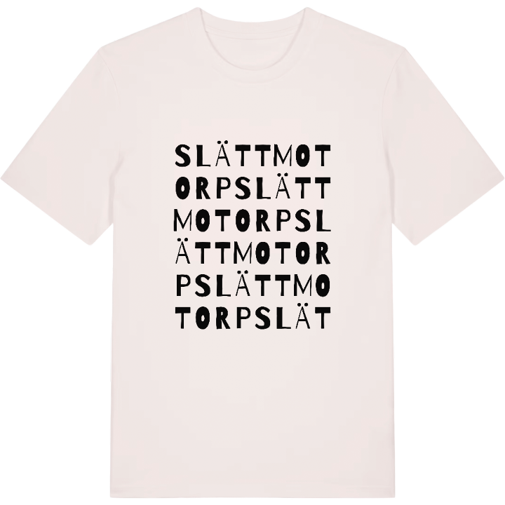 Slättmotorp ordlek t-shirt – t-shirt från PinShirt