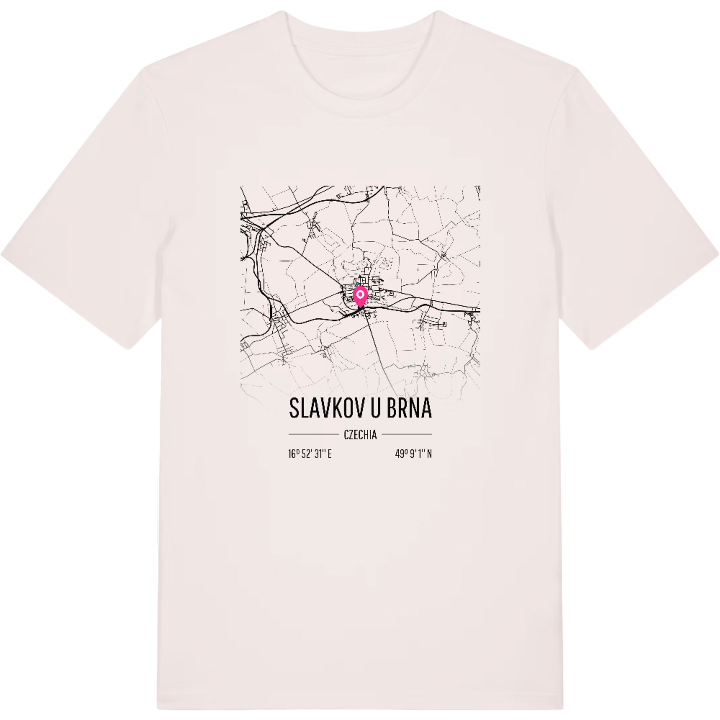 Slavkov u Brna karta t-shirt – t-shirt från PinShirt