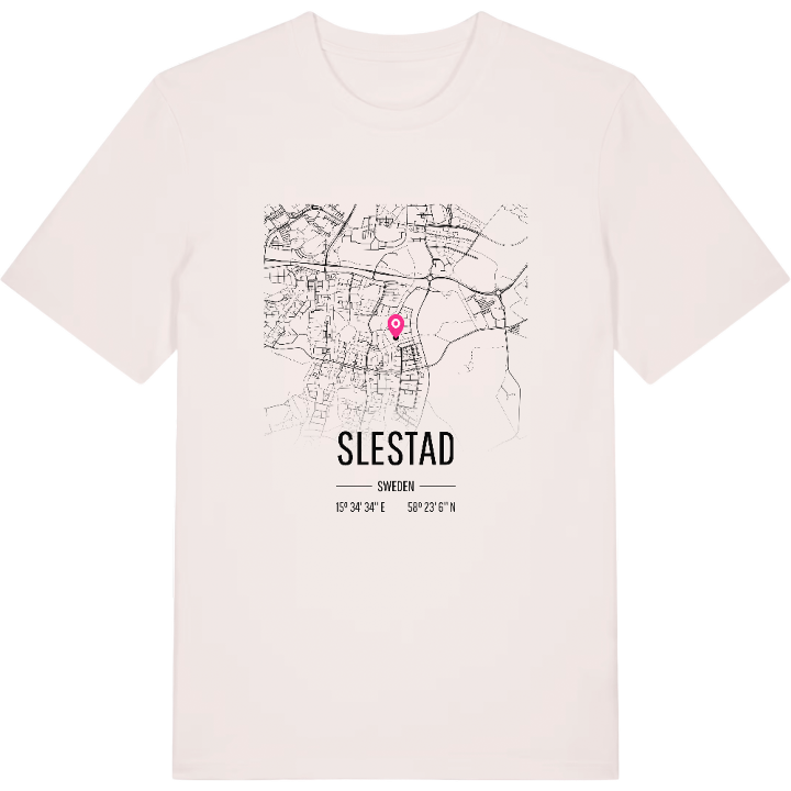 Slestad karta t-shirt – t-shirt från PinShirt