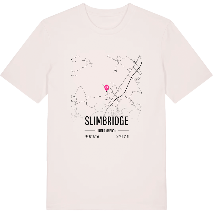 Slimbridge karta t-shirt – t-shirt från PinShirt