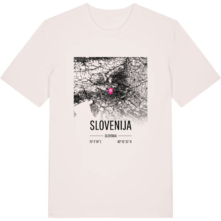 Slovenija karta t-shirt – t-shirt från PinShirt