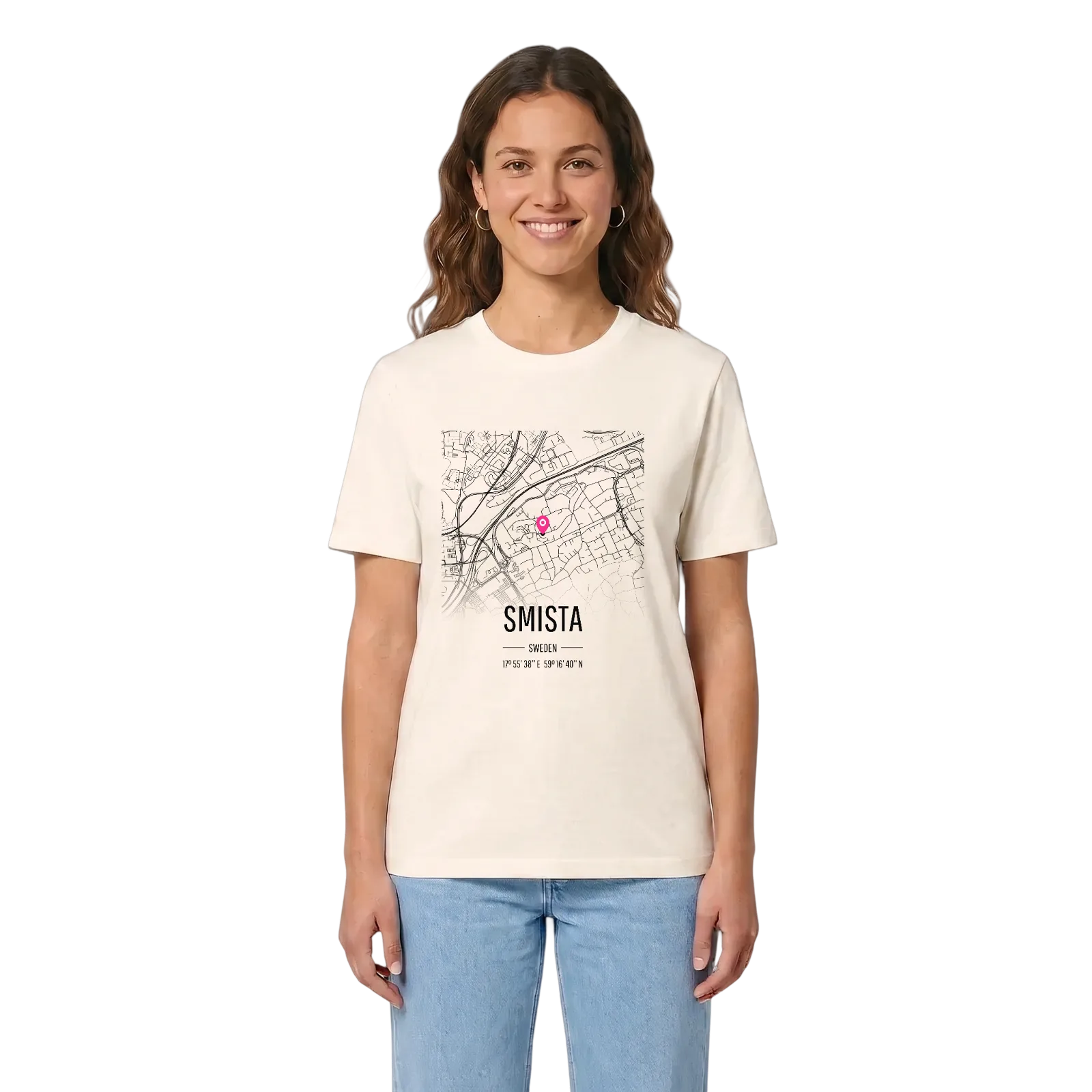 Smista karta t-shirt – Vintage White, i miljö