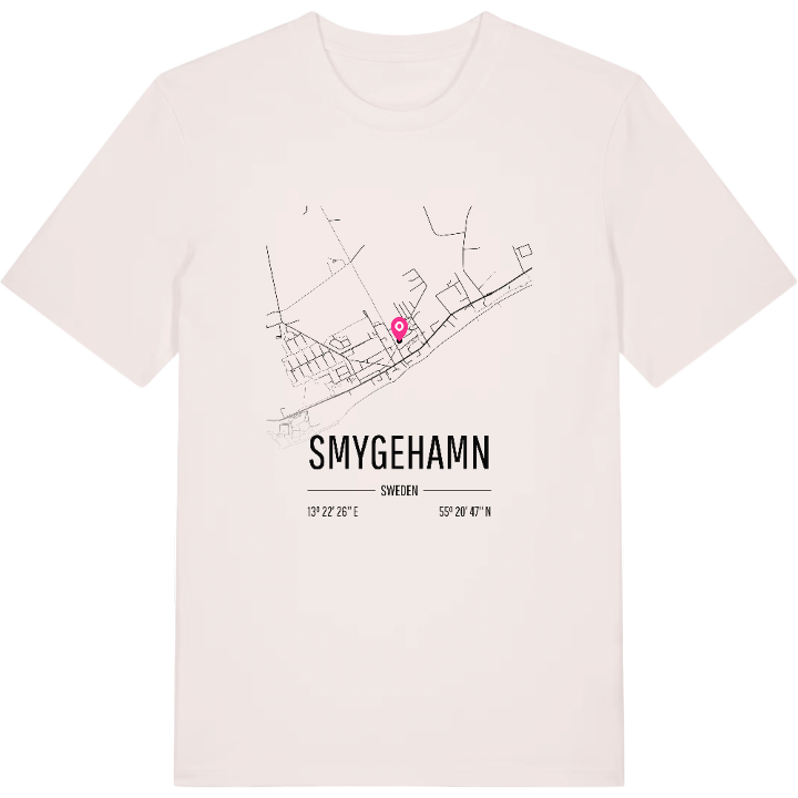 Smygehamn karta t-shirt – t-shirt från PinShirt