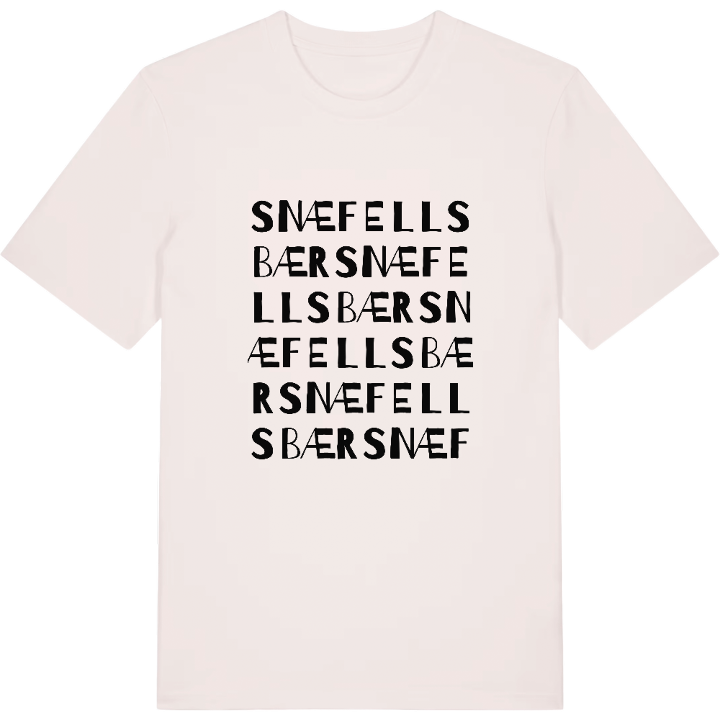 Snæfellsbær ordlek t-shirt – t-shirt från PinShirt
