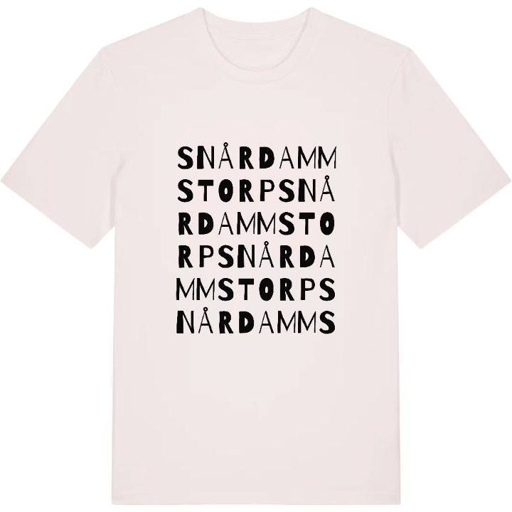 Snårdammstorp ordlek t-shirt – t-shirt från PinShirt