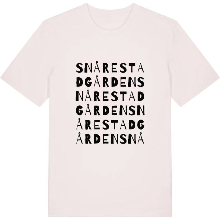Snårestadgården ordlek t-shirt – t-shirt från PinShirt
