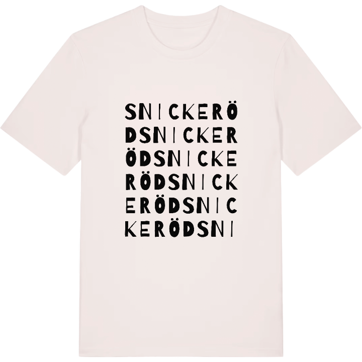 Snickeröd ordlek t-shirt – t-shirt från PinShirt