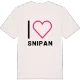 Jag älskar Snipan t-shirt stort tryck