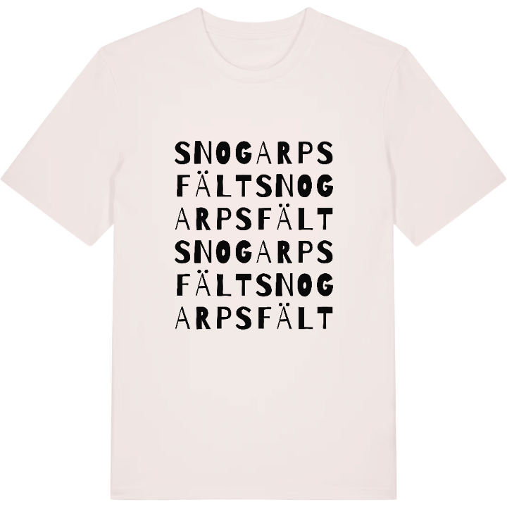 Snogarpsfält ordlek t-shirt – t-shirt från PinShirt