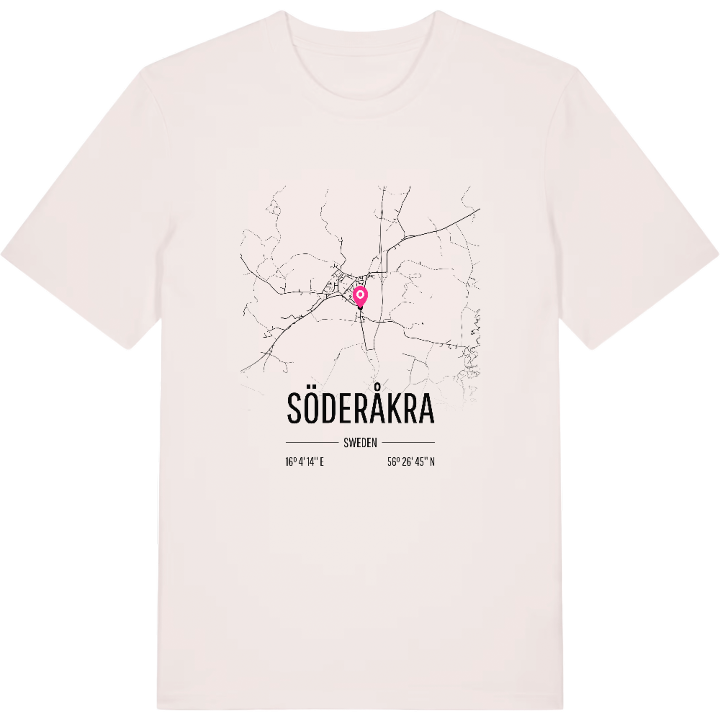 Söderåkra karta t-shirt – t-shirt från PinShirt
