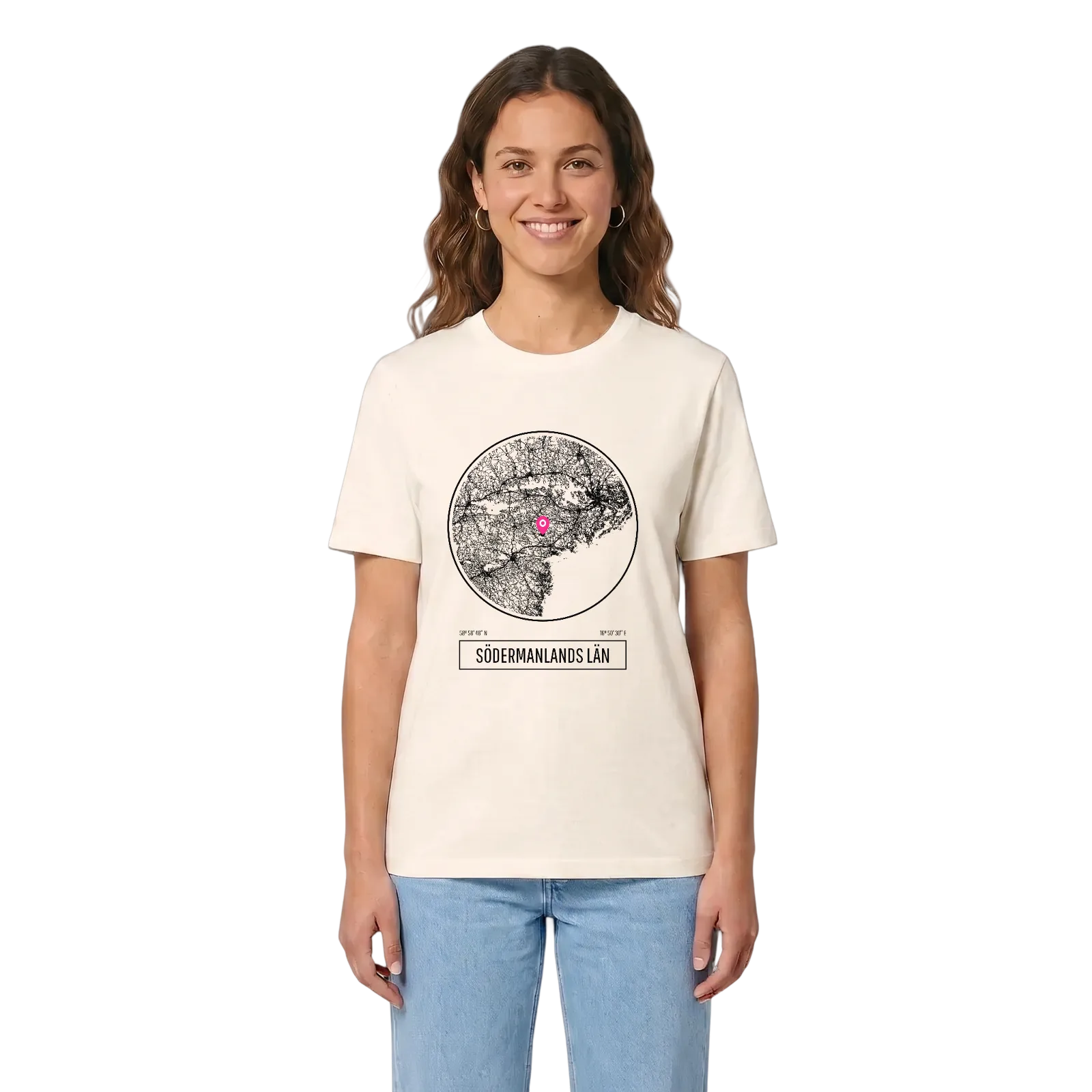 Södermanlands län t-shirt – Vintage White, i miljö