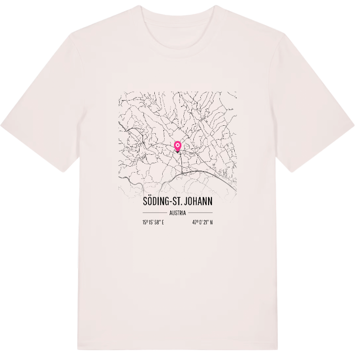Söding-St. Johann karta t-shirt – t-shirt från PinShirt