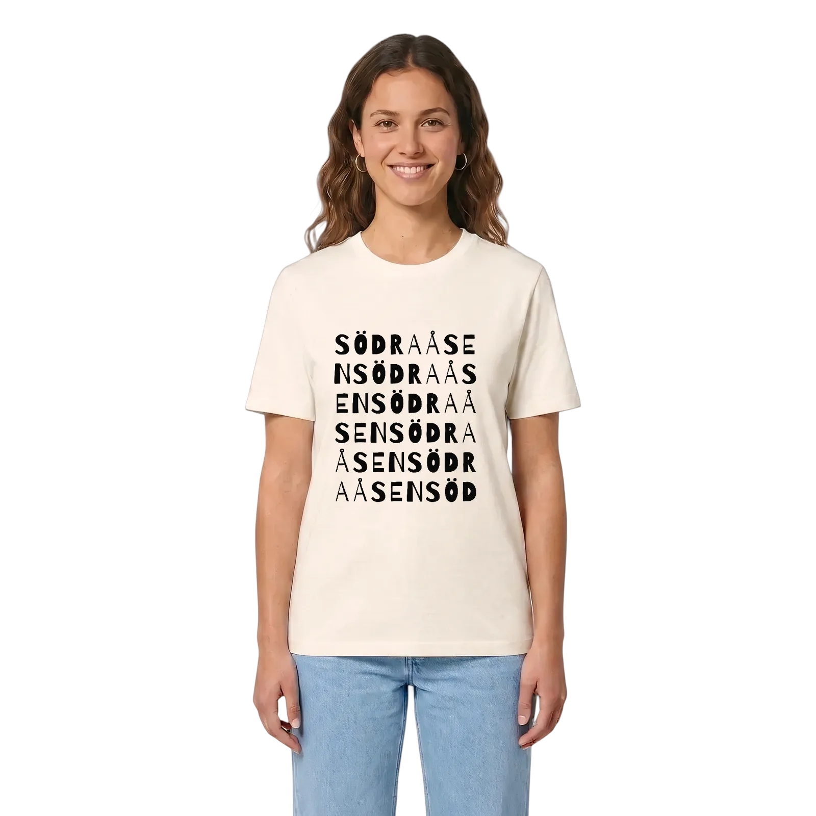 Södra Åsen ordlek t-shirt – Vintage White, i miljö