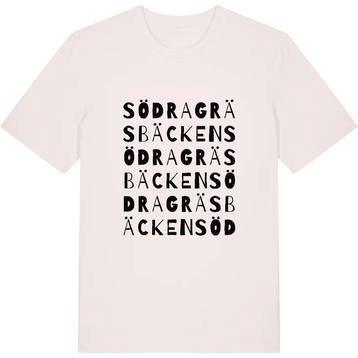 Södra Gräsbäcken ordlek t-shirt – t-shirt från PinShirt