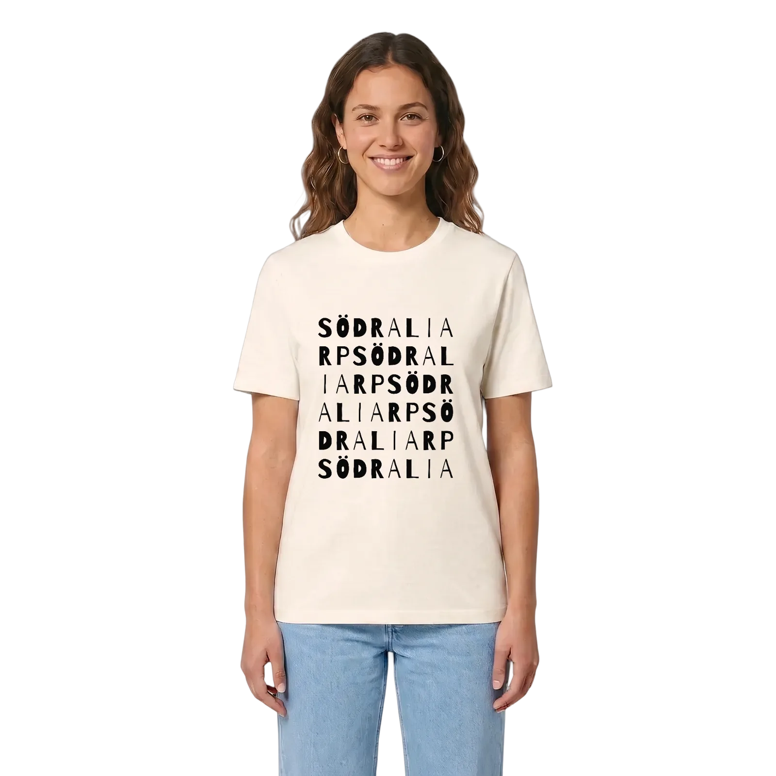 Södra Liarp ordlek t-shirt – Vintage White, i miljö