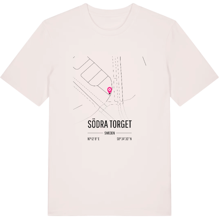 Södra torget karta t-shirt – t-shirt från PinShirt